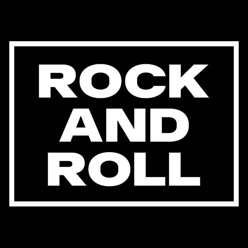 Rock and Roll Mutige Typografie Monochrom