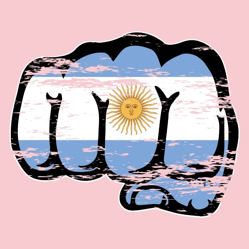 Poing du drapeau argentin utilisé