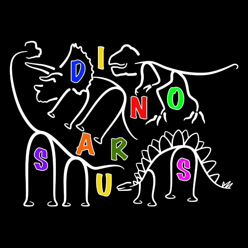various Dinosaurs Dino line graphics