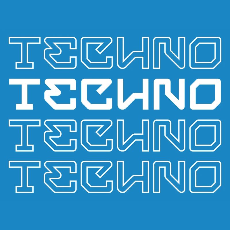 Conception de logo en typographie techno-moderne