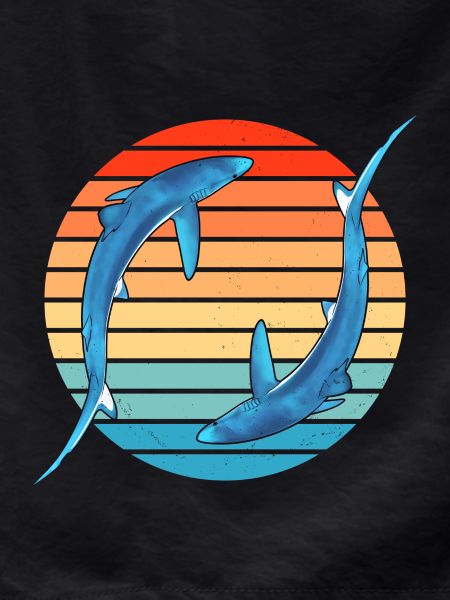 Blue Shark Retro Sunset