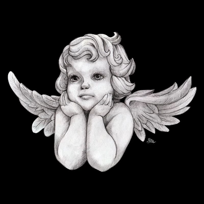 Little dreamy angel cherub