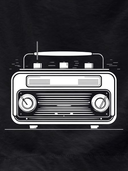 Retro Radio Drawing