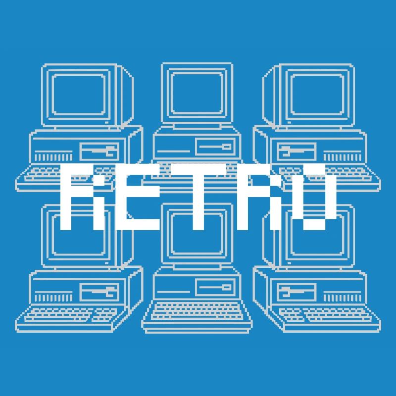 Rétro grille informatique techno