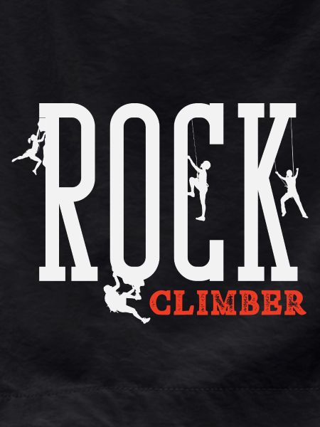 Rock Climber Lettering Climber Design