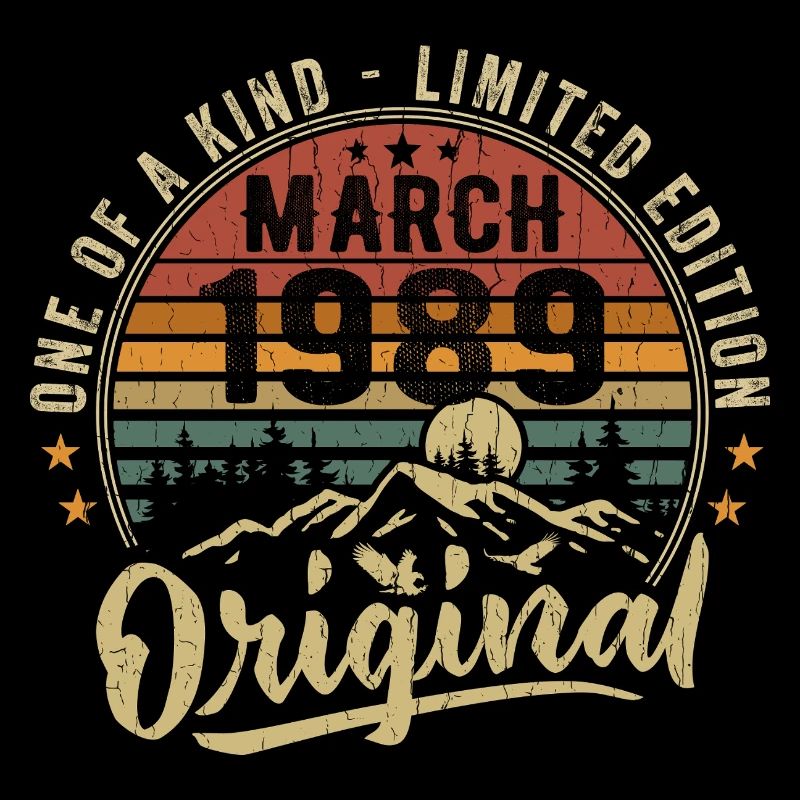 Idées D’anniversaire Mars 1989 Original March 1989
