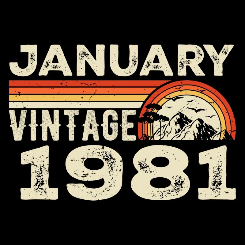 Janvier 1981 Vintage Anniversaire 1981, Né en 1981
