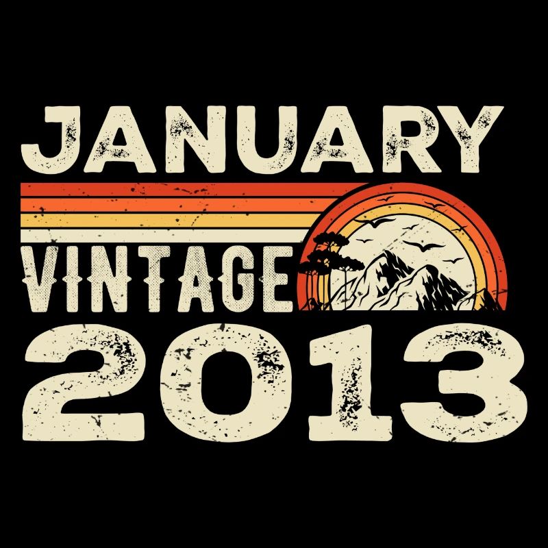 Janvier 2013 Vintage Anniversaire 2013, Né en 2013