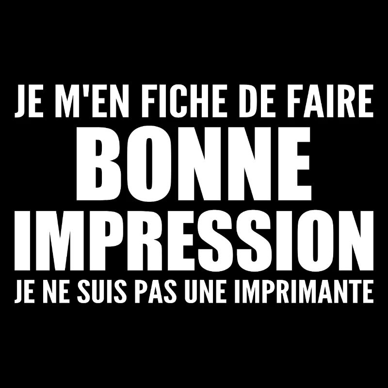 I don't care if I make a good impression