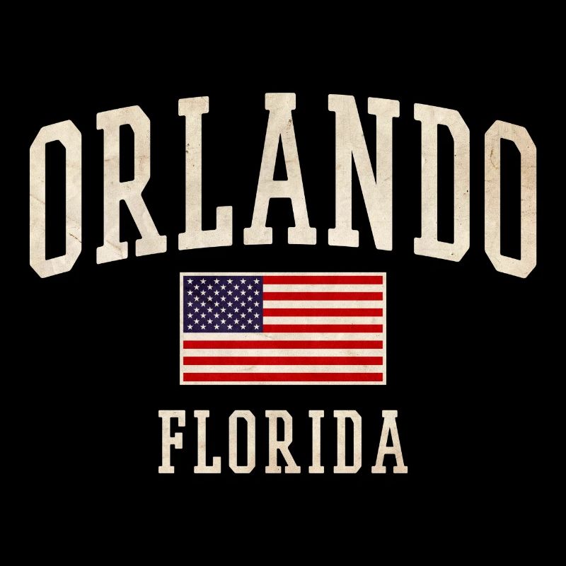 Design du drapeau vintage à Orlando, Floride,