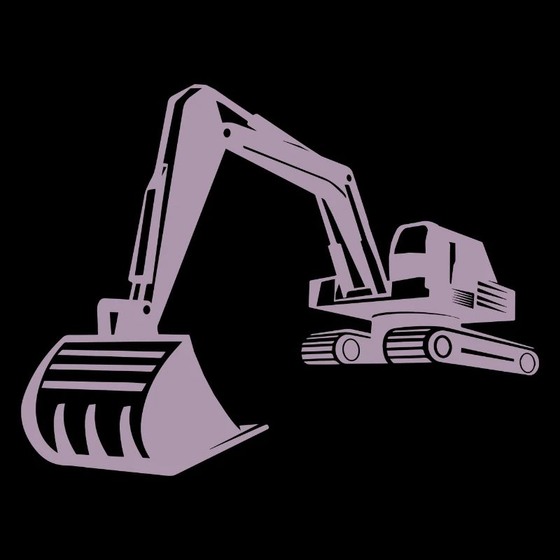 Excavator Silhouette, Precise Design for