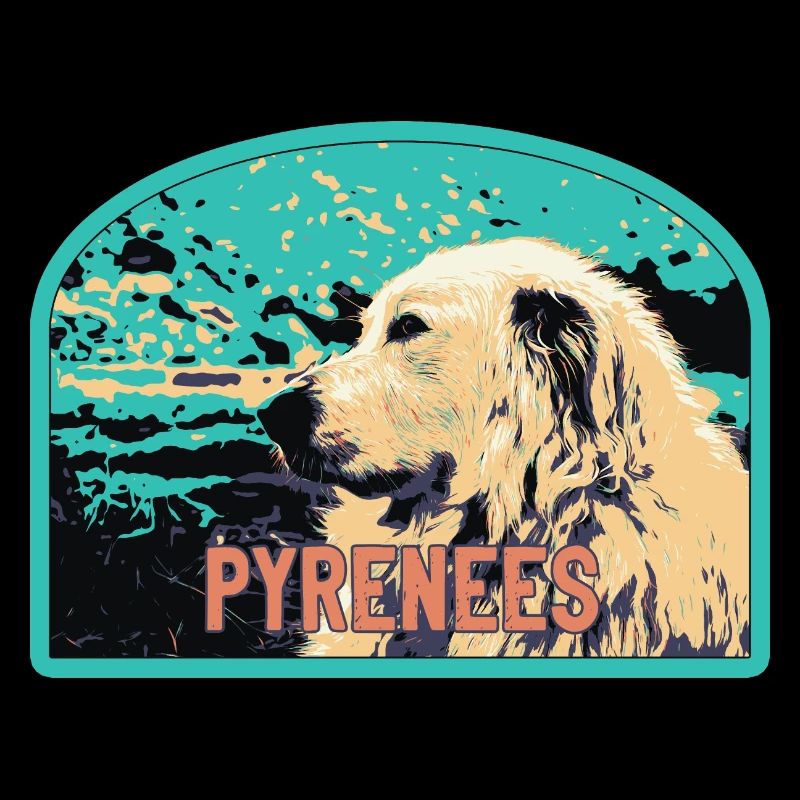 Pyrenäen-Schäferhund-Aufnäher: Berggefährte