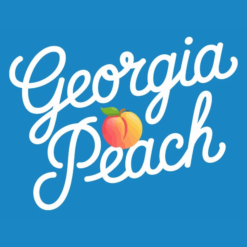 Georgia Peach Script Logo