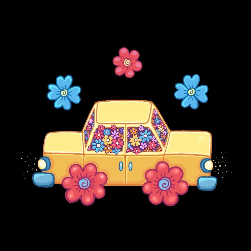 Voiture fleurie