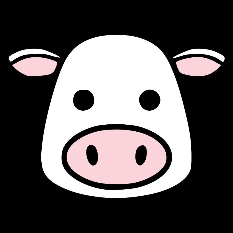 Mignonne Tête de Vache Visage Vector de la BD