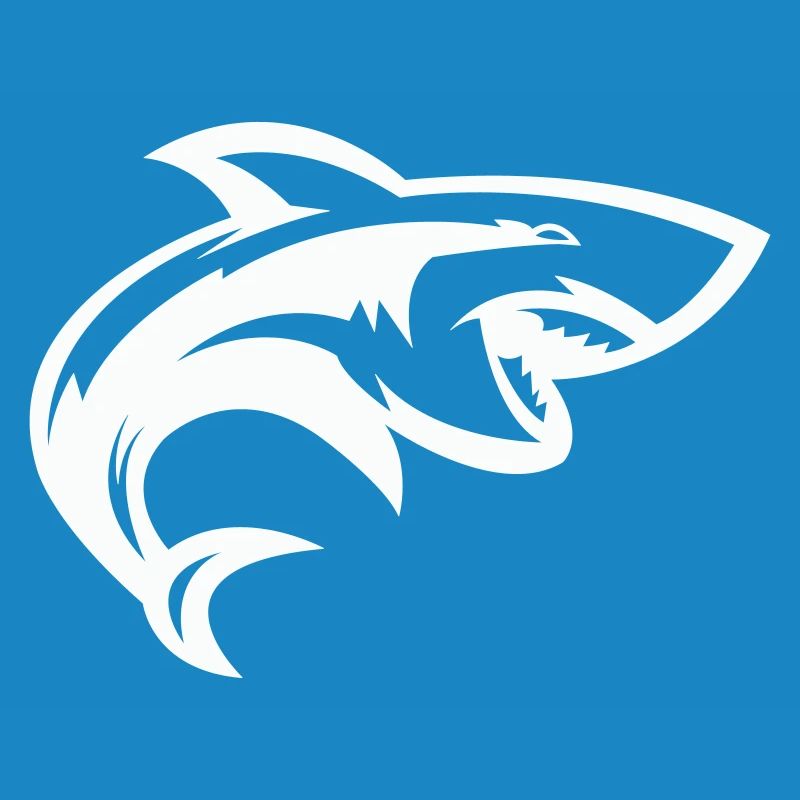 Stylized shark head