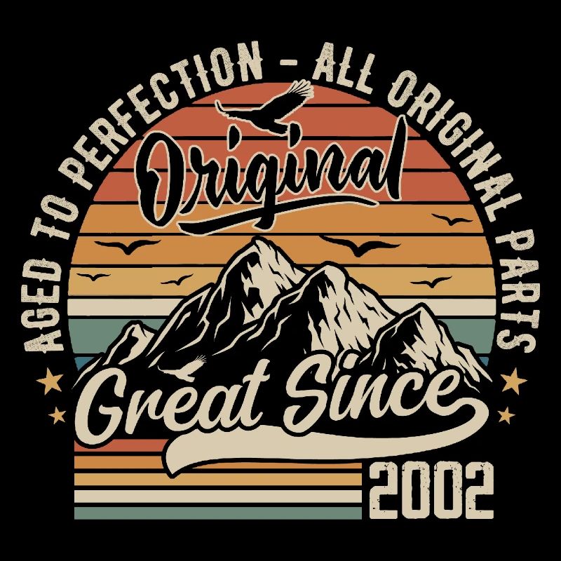 Vintage Born in 2002 | 23rd Anniversary Gift 2002