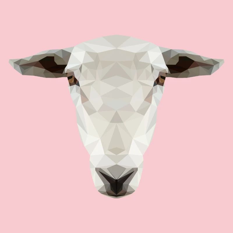 Sheep Head – Geometric Low Poly Animal Design