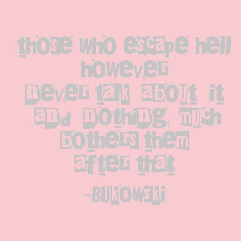 Typographie des citations usées de Bukowski