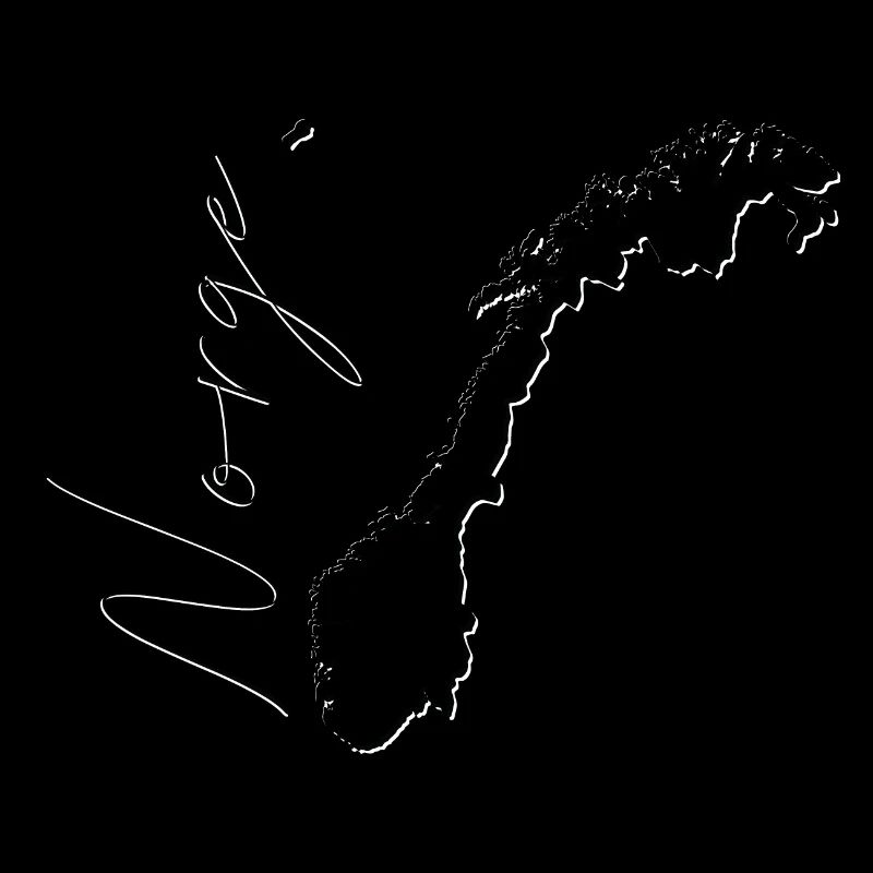 Norway map as outline NE