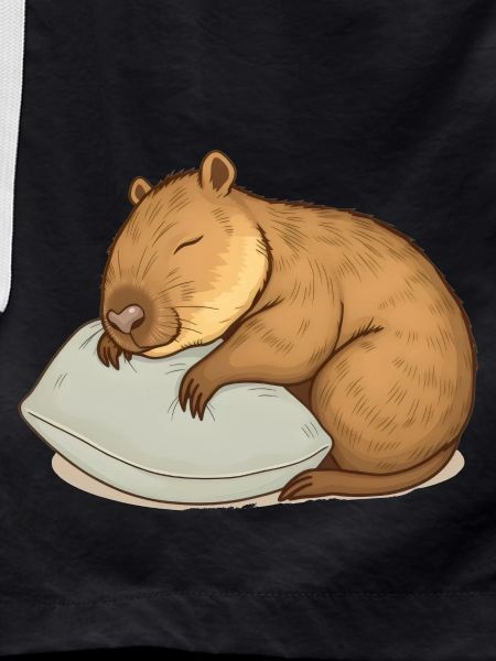 Cute sleeping capybara