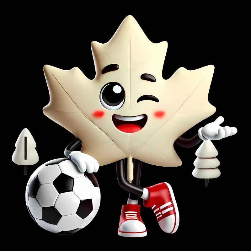 Mascotte de soccer de la feuille d’érable du Canada