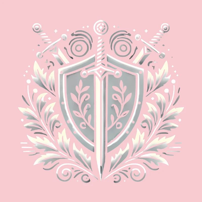 Conception de l’écusson du bouclier et des épées