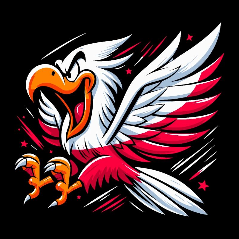 Polska Pologne Aigle Drapeau Dessin Animé Cadeau