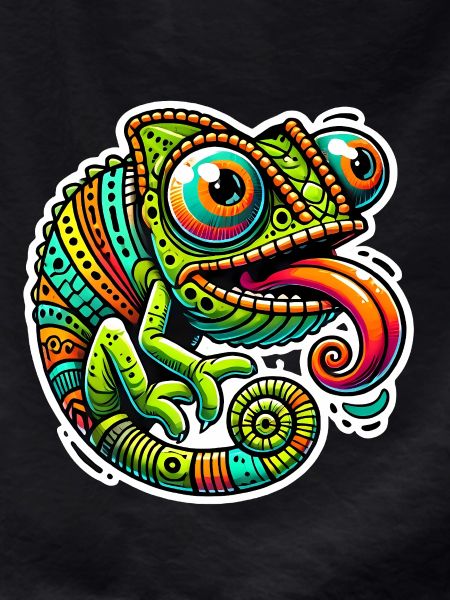 Chameleon Power Cartoon Design