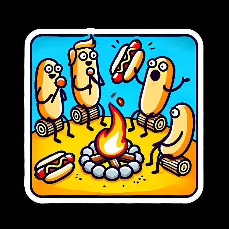 Funny Campfire Hot Dog Accident