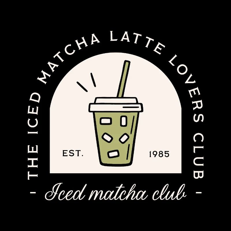 Iced matcha latte lovers Japanese drink funny