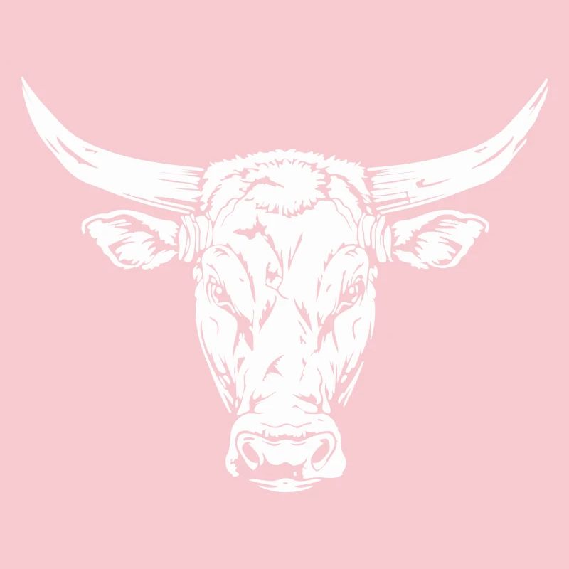 Conception de la silhouette de la tête de taureau