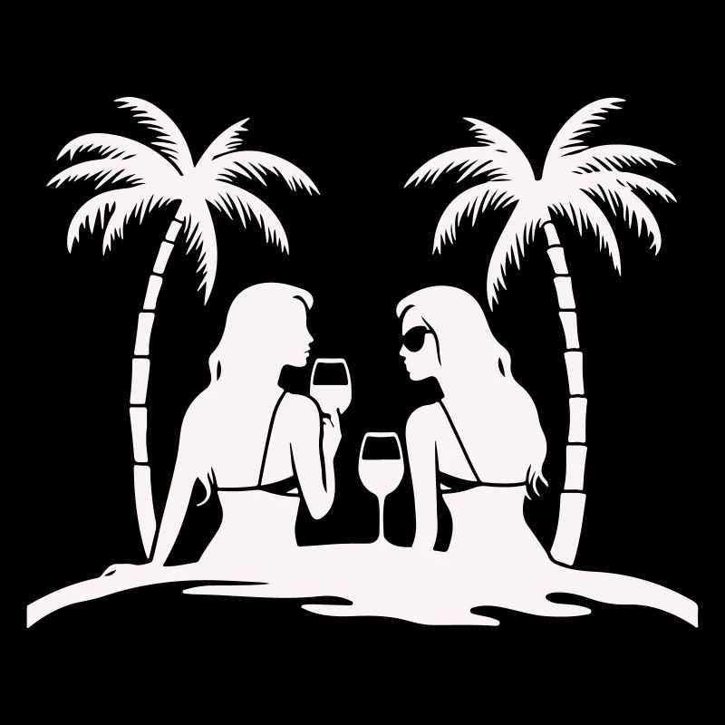 Silhouette style tropical plage nuit