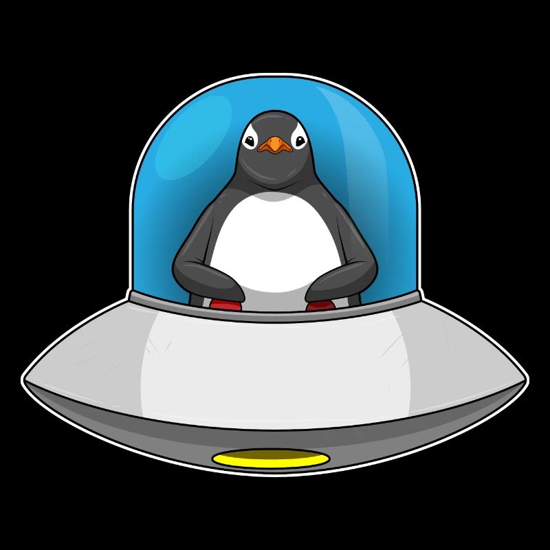 Penguin Spaceship Space