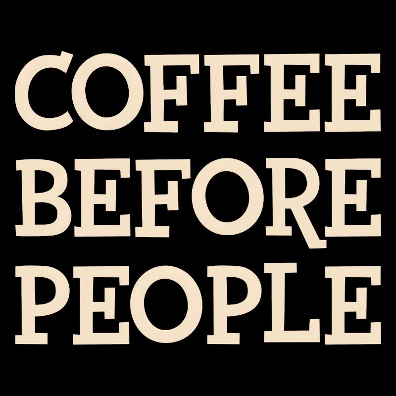 Le café avant les gens Conception typographique