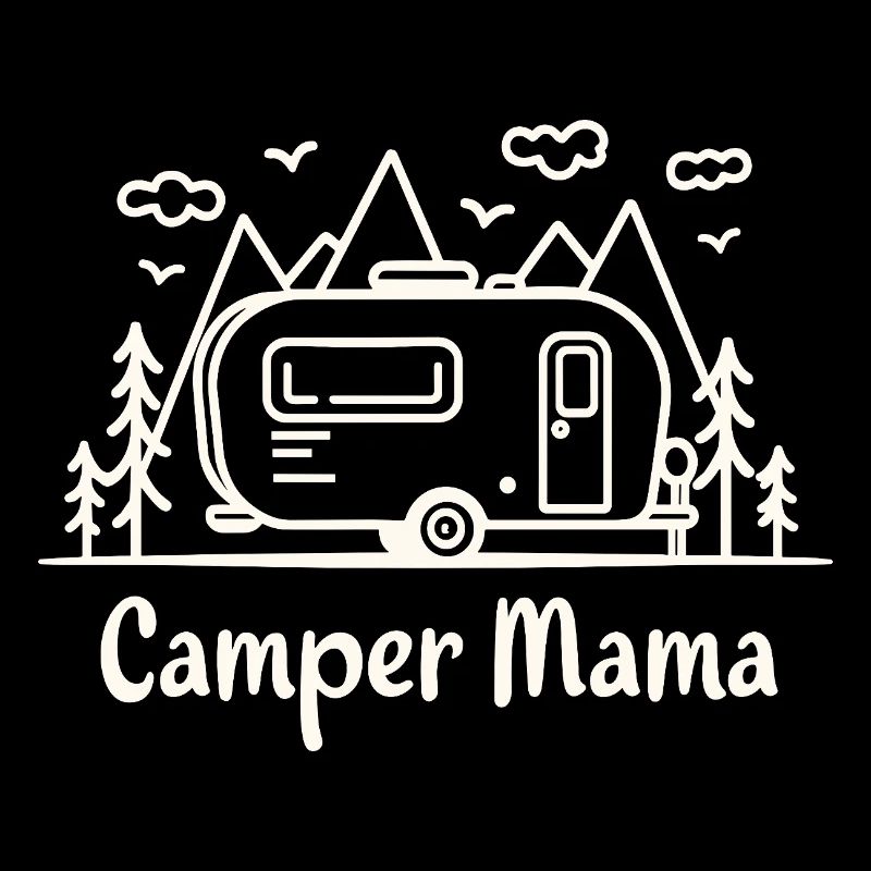 Camper Mom Adventure Mountains Camper