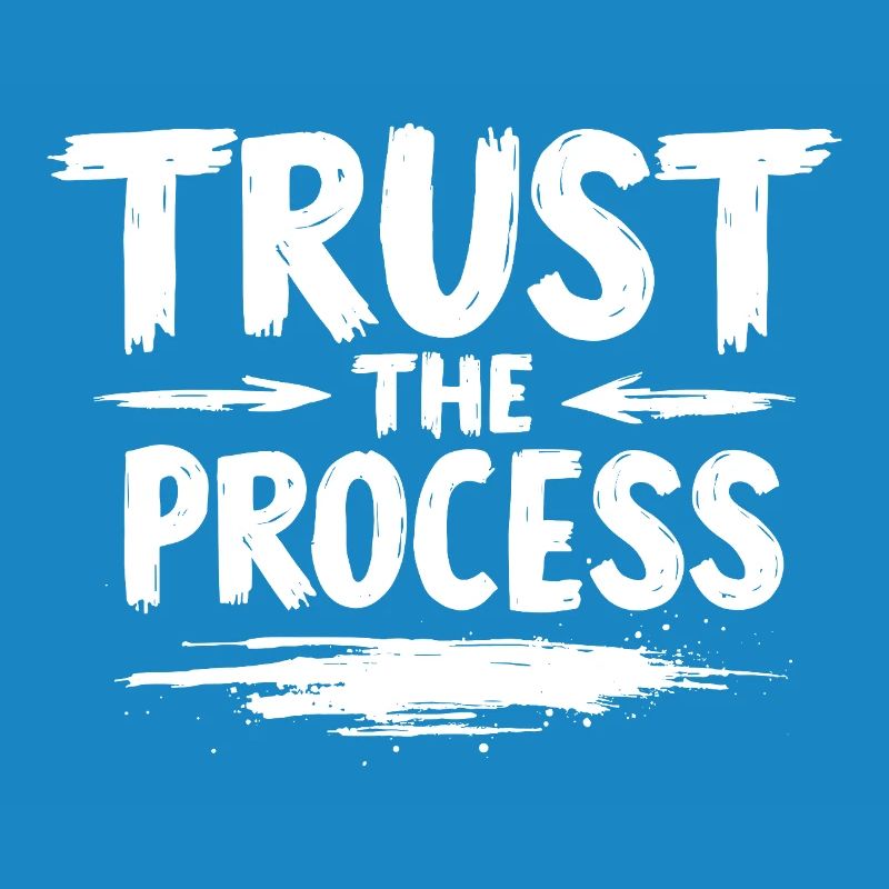 Faites confiance au processus : Lettrage avec graphisme flèche