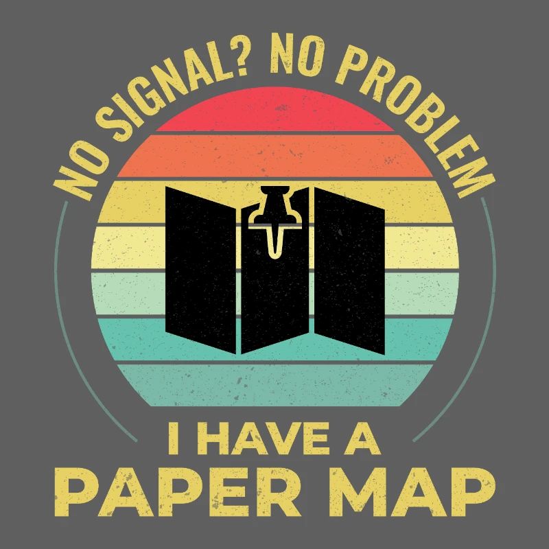 GIS Analyst Map Pin Sunset Retro Camping Hiking