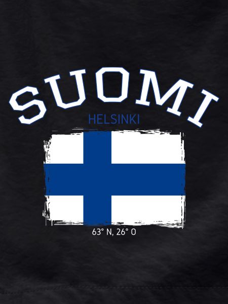 Finland flag with Helsinki reference