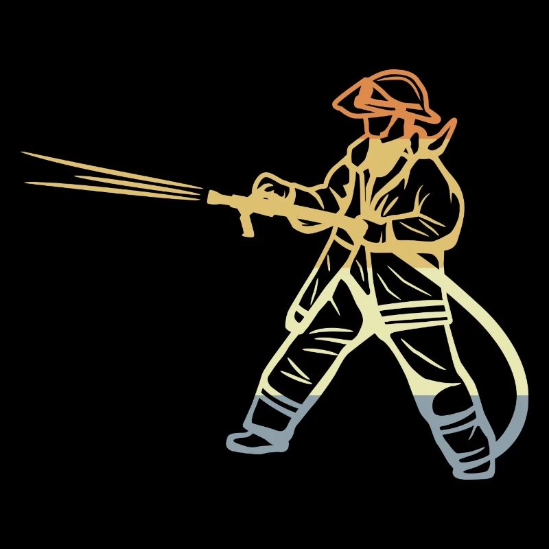 Vintage Firefighter Sketch