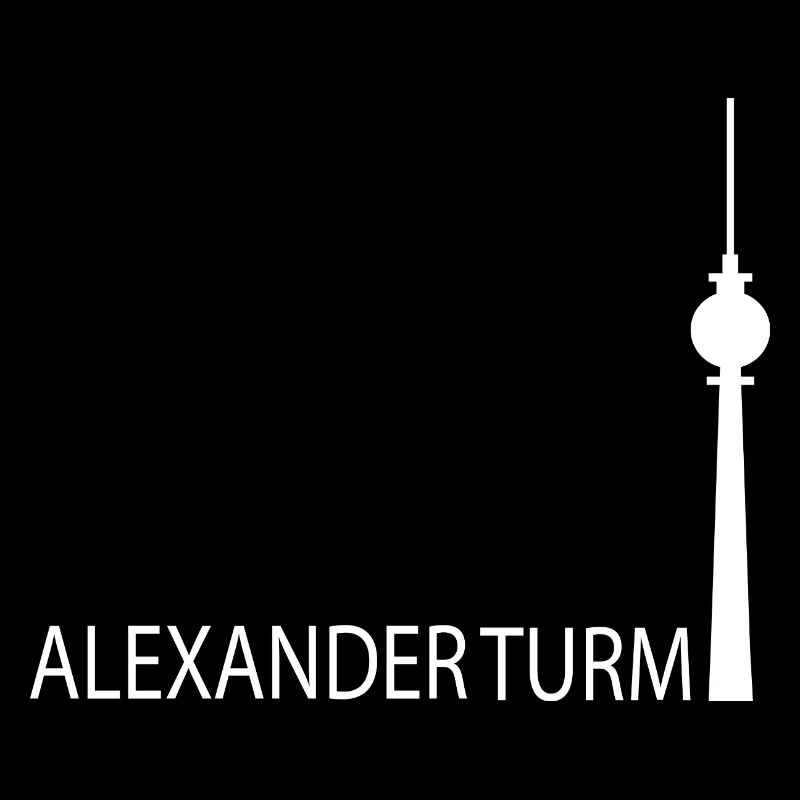 Witziger Berliner Fernsehturm Silhouette Parodie