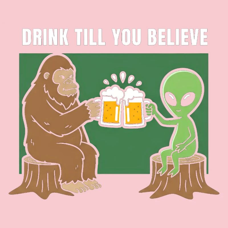 Santé avec Alien et Sasquatch