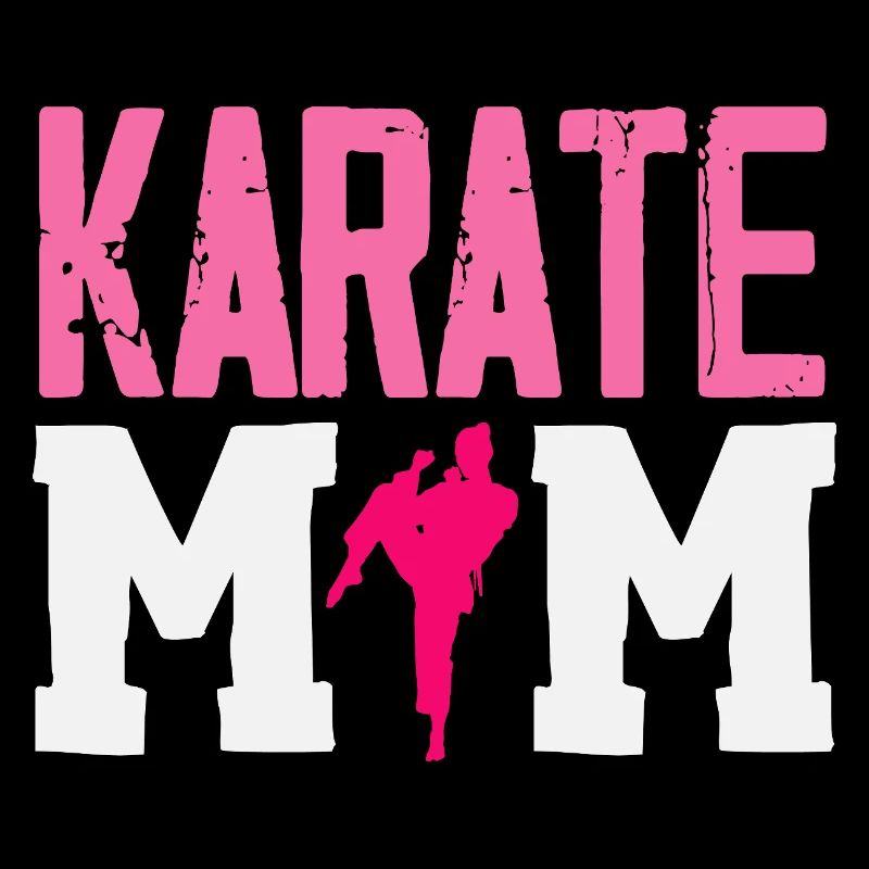 Karate Mama Kampfsport Mutter Kämpferin Pink