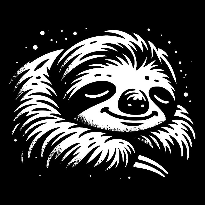 Funny chilling sloth just don't stress