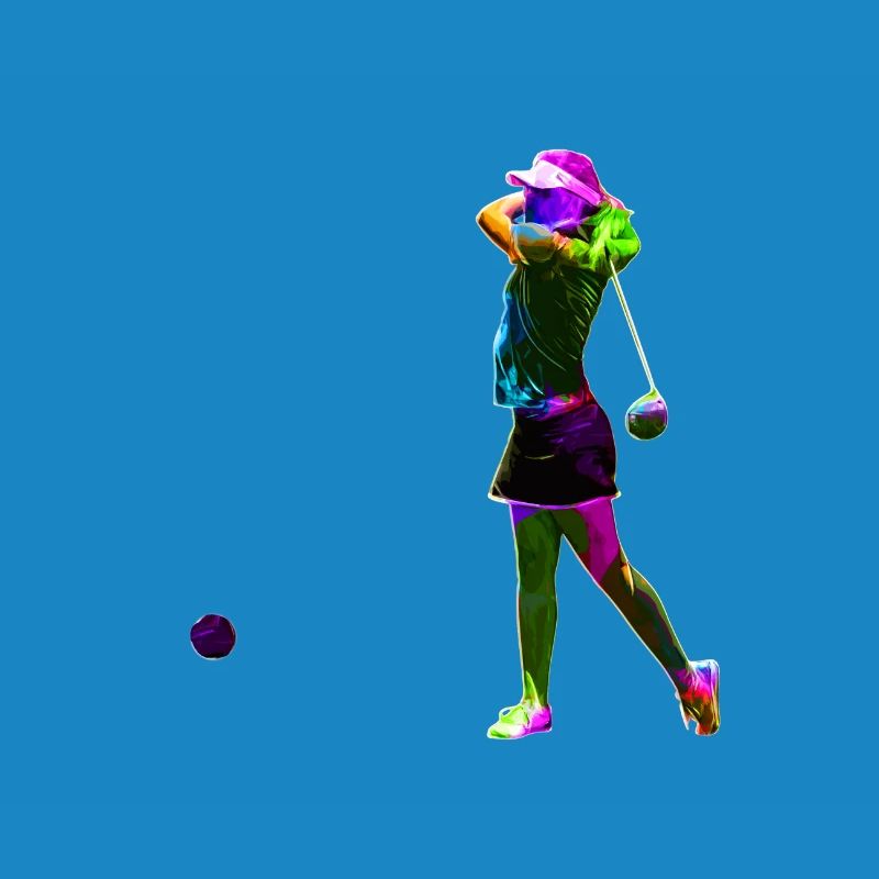 Une golfeuse colorée