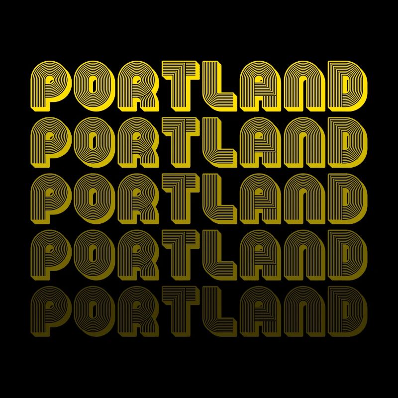 Faute de frappe du gradient rétro de Portland