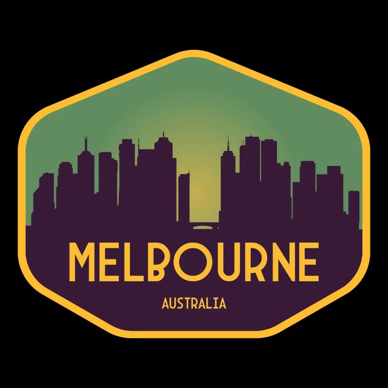 Melbourne Skyline Sunset
