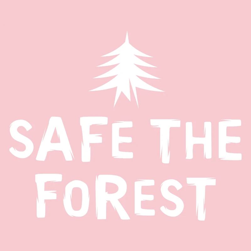 safe the forest - Tree Minimal Logo Illustration