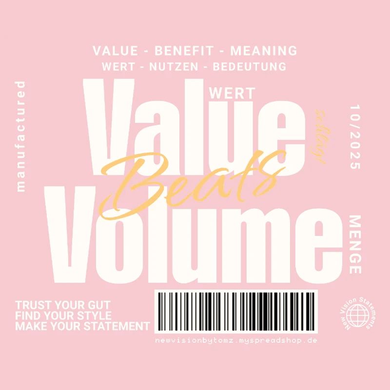 Value Beats Volume – Statement Design (Dark)