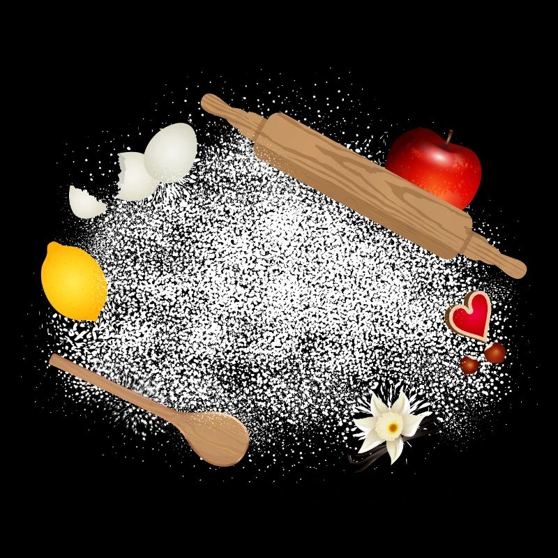 Flour and ingredients – atmospheric kitchen motif